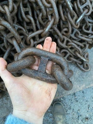 Ağır Güçlü Endüstriyel Siyah Finishing Drop Forge Short Link Chain Steel Galvanize Round Ship Anchor Chain