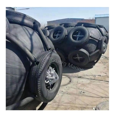 Çin Yapımcılığı Yokohama Tipi Lastik Zinciri Ağı Lastik Fender ile Deniz Fender